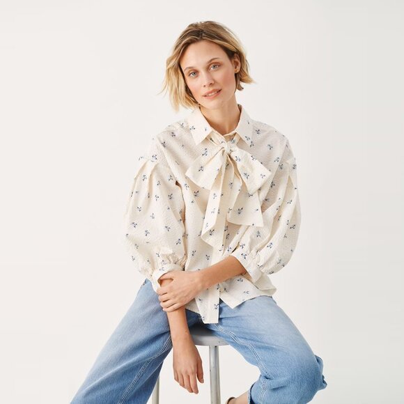 Part Two Copenhagen Tops - Part Two Copenhagen Floral NineaPW Long Sleeved Shirt size 40